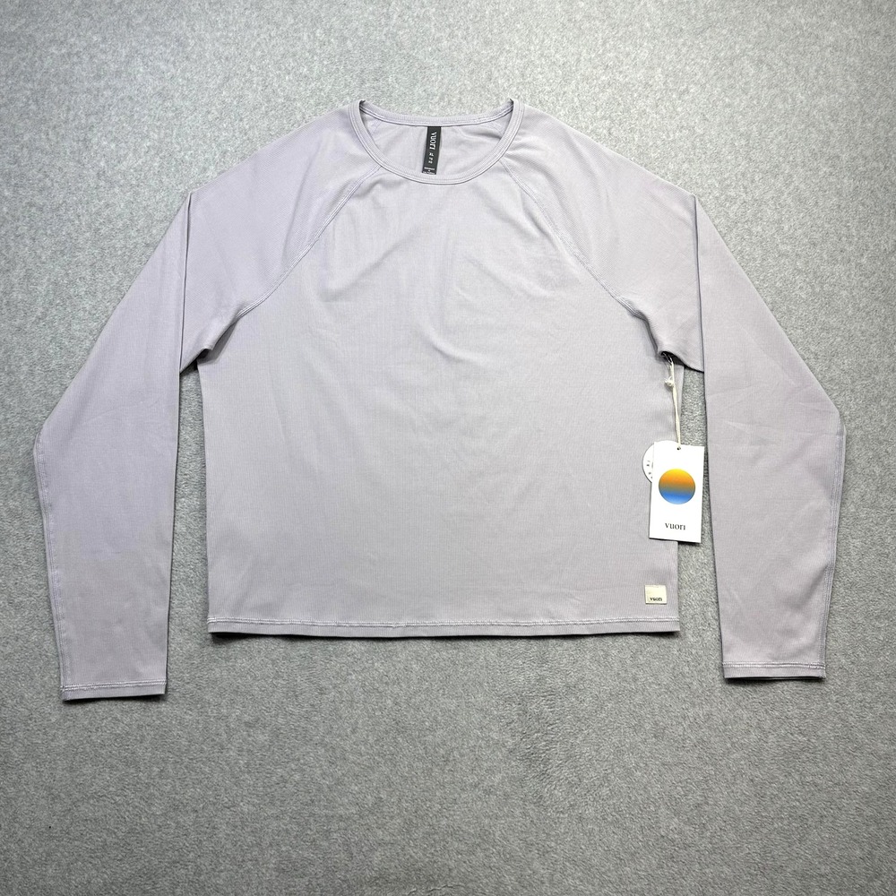 Vuori Pose Shirt Womens XL Lavender Long Sleeve Crewneck Performance VW1268